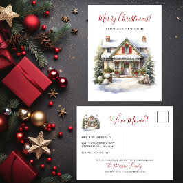 メリークリスマスニューホームムービング 案内ポストカード