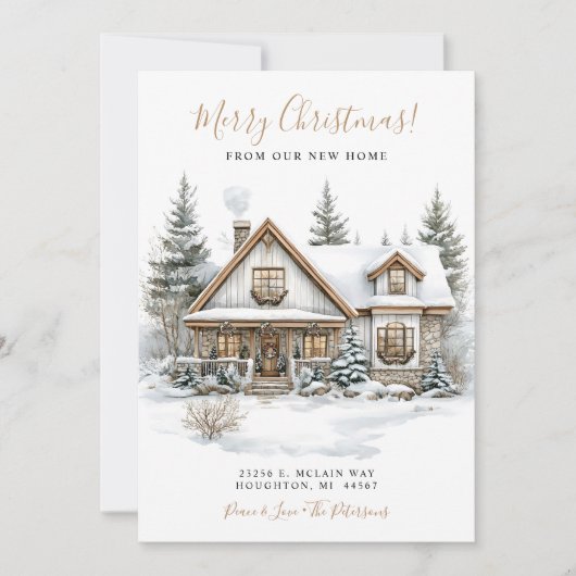 メリークリスマスニューホームムービング 案内状 (正面)