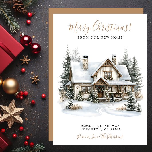 メリークリスマスニューホームムービング 案内状