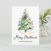 メリークリスマスニューホームモダンクリスマスツリー 案内状 (スタンド正面)