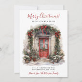 メリークリスマスニューホームレッドドアムービング 案内状 (正面)