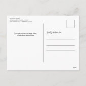 メリークリスマスニューホームヴィンテージレッドトラック移動 シーズンポストカード (裏面)