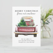 メリークリスマスニューホームヴィンテージレッドトラック移動 案内状 (スタンド正面)