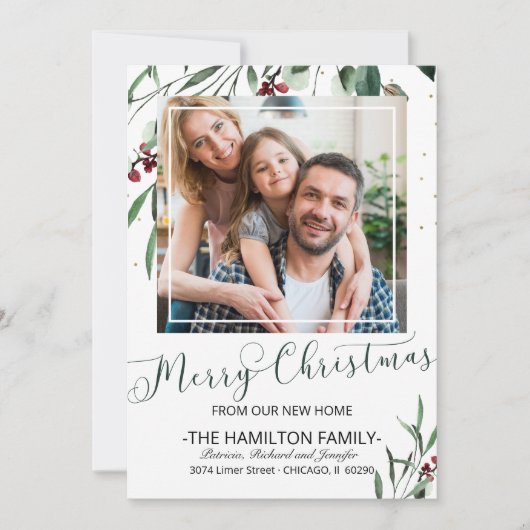 メリークリスマスニューホーム引越し発表写真 シーズンカード (正面)