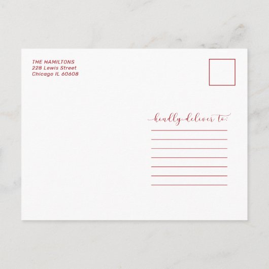 メリークリスマスニューホーム引越し発表写真 シーズンポストカード (裏面)