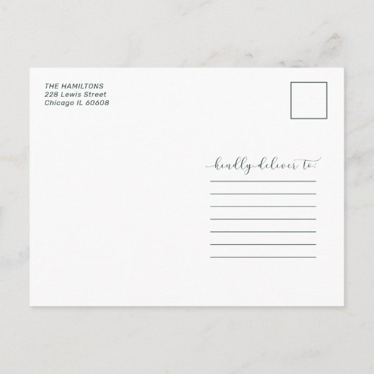 メリークリスマスニューホーム引越し発表写真 シーズンポストカード (裏面)