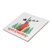 メリークリスマスニューヨークサンタクロースのリブの像 タイル (側面)