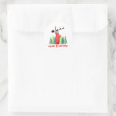 メリークリスマスニューヨークサンタクロースのリブの像 ラウンドシール (バッグ)