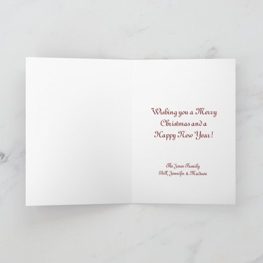 メリークリスマスニューヨークセントラルパークスノー シーズンカード (内部)