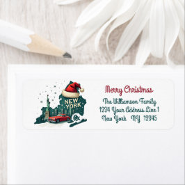メリークリスマスニューヨークホリデー差出人住所 ラベル