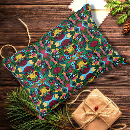 メリークリスマスニューログラフィック&ブラックライン アクセントクッション