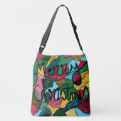 メリークリスマスニューログラフィック&ブラックライン クロスボディバッグ (裏面)