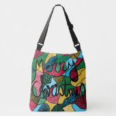 メリークリスマスニューログラフィック&ブラックライン クロスボディバッグ (正面)