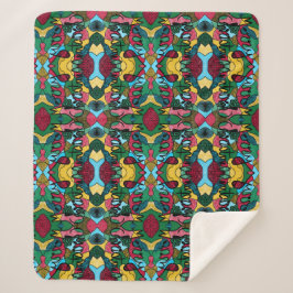 メリークリスマスニューログラフィック&ブラックライン シェルパブランケット