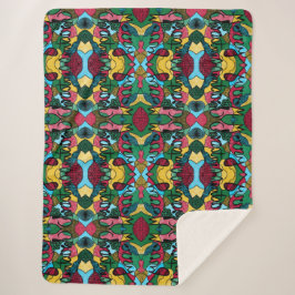 メリークリスマスニューログラフィック&ブラックライン シェルパブランケット