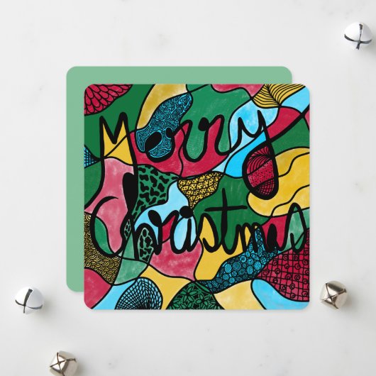 メリークリスマスニューログラフィック&ブラックライン シーズンカード (正面/裏面インサイチュ)