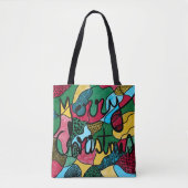 メリークリスマスニューログラフィック&ブラックライン トートバッグ (正面)