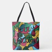 メリークリスマスニューログラフィック&ブラックライン トートバッグ (裏面)