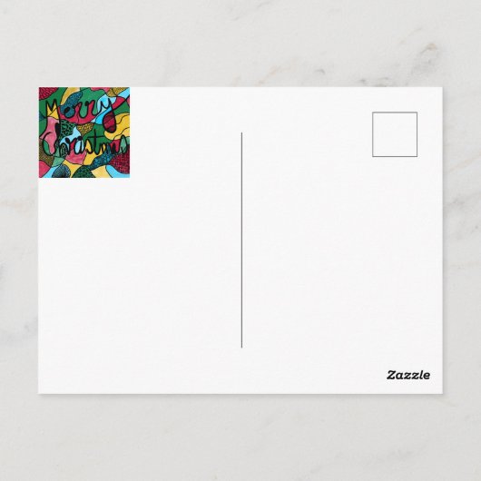 メリークリスマスニューログラフィック&ブラックライン ポストカード (裏面)