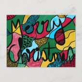 メリークリスマスニューログラフィック&ブラックライン ポストカード (正面)