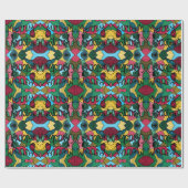 メリークリスマスニューログラフィック&ブラックライン ラッピングペーパー (フラット)