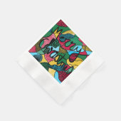 メリークリスマスニューログラフィック&ブラックライン 縁ありカクテルナプキン (角)