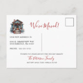 メリークリスマスニュー素朴ホームフロントドアムービング 案内ポストカード (裏面)