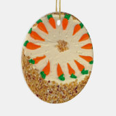 メリークリスマスニンジンのケーキの食べ物の写真 セラミックオーナメント (右)