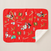 メリークリスマスニースいけな25 12月クリスマス シェルパブランケット (正面(横))