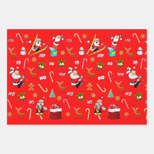 メリークリスマスニースいけな25 12月クリスマス ラッピングペーパーシート (正面)