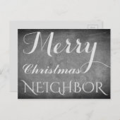 メリークリスマスネイバーシャルボードタイポグラフィ シーズンポストカード (正面/裏面)