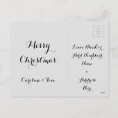 メリークリスマスネイバーシャルボードタイポグラフィ シーズンポストカード (裏面)