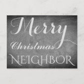 メリークリスマスネイバーシャルボードタイポグラフィ シーズンポストカード (正面)
