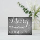 メリークリスマスネイバーシャルボードタイポグラフィ シーズンポストカード (スタンド正面)