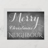 メリークリスマスネイバーシャルボードタイポグラフィ シーズンポストカード (正面/裏面)