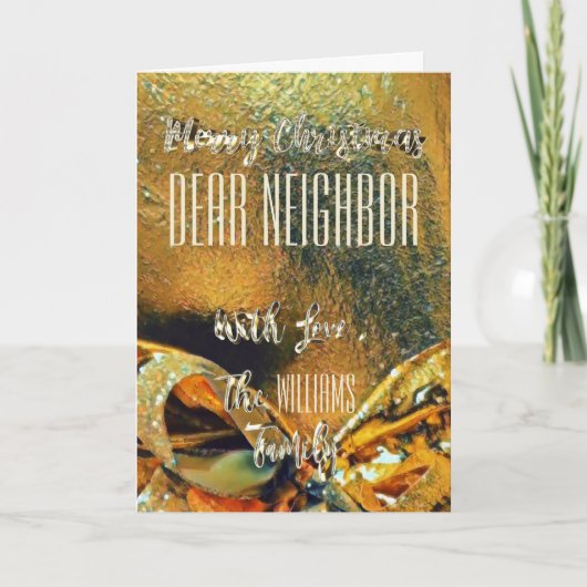 メリークリスマスネイバーフェイク金ゴールド シーズンカード (正面)