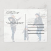 メリークリスマスネイビーブルースノーフレーク冬2の写真 シーズンポストカード (裏面)