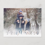 メリークリスマスネイビーブルースノーフレーク冬2の写真 シーズンポストカード (正面)