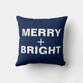 メリークリスマスネイビーブルー「ベビーは外が寒い」 クッション (裏面)