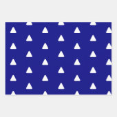 メリークリスマスネイビーホワイトトライアングル ラッピングペーパーシート (正面)