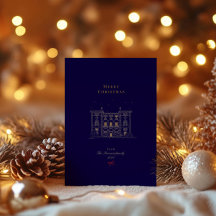 メリークリスマスネイビー&金ゴールドシスタイリッシュック