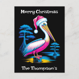 メリークリスマスネオンペリカン シーズンポストカード