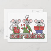 メリークリスマスネズミ シーズンポストカード (正面/裏面)