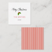 メリークリスマスネームイヤーフェスティバルホリデー文字 ノートカード (正面/裏面)