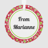 メリークリスマスネームオーナメント オーナメント (裏面)