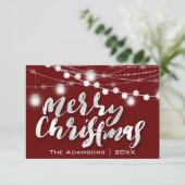 メリークリスマスネームストリングライツブルゴーニュ 招待状 (スタンド正面)