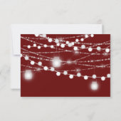 メリークリスマスネームストリングライツブルゴーニュ 招待状 (裏面)