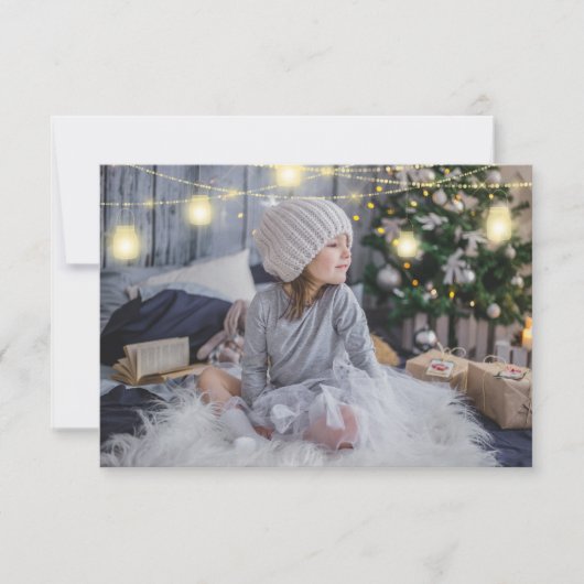 メリークリスマスネームツリーズウッドライトズコテージ 招待状 (正面)