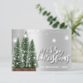 メリークリスマスネームツリーバラライツシルバー 招待状 (スタンド正面)