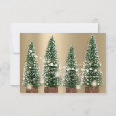 メリークリスマスネームフォトツリーグレーライト金ゴールド 招待状 (裏面)